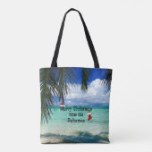 Prettig kerstfeest vanuit de Bahama's Tote Bag (Achterkant)
