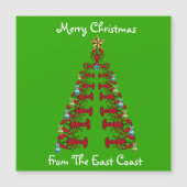 Prettig kerstfeest vanuit de oostkust kreeft boom  (Voorkant)