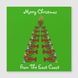 Prettig kerstfeest vanuit de oostkust kreeft boom 