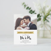 Prettig Kerstfeest vanuit de Toekomst Dhr. en Mevr Feestdagenkaart (Staand voorkant)