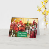 Prettig Kerstfeest vanuit Duitsland - Duitse decor Kaart (Gele Bloem)