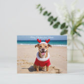 Prettig kerstfeest vanuit Florida Beach Feestdagenkaart (Staand voorkant)