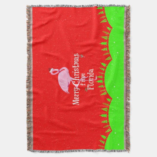 Prettig kerstfeest vanuit Florida Deken (Voorkant Verticaal)