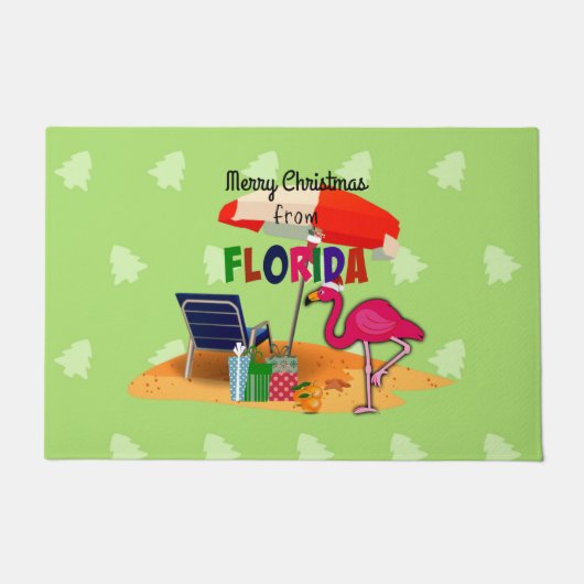 Prettig kerstfeest vanuit Florida Deurmat (Voorkant)