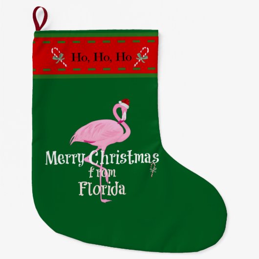 "Prettig kerstfeest vanuit Florida" Grote Kerstsok (Voorkant)