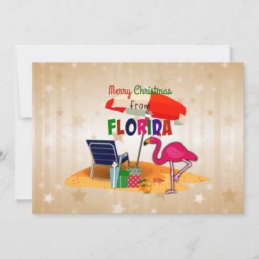 Prettig kerstfeest vanuit Florida Kaart (Voorkant)
