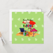 Prettig kerstfeest vanuit Florida Kaart (Voorkant / Achterkant in situ)
