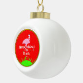 Prettig kerstfeest vanuit Florida, Keramische Bal Ornament (Rechts)