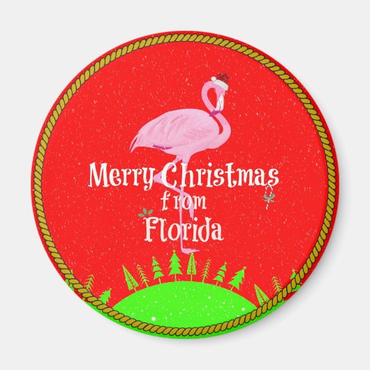 Prettig kerstfeest vanuit Florida, Magneet (Voorkant)