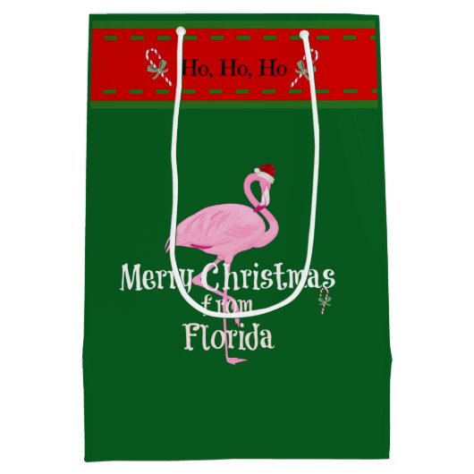 Prettig kerstfeest vanuit Florida Medium Cadeauzakje (Achterkant)
