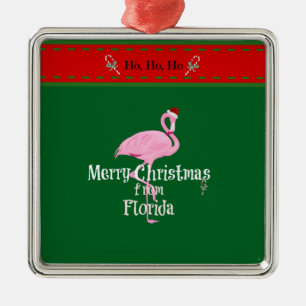 Prettig kerstfeest vanuit Florida Metalen Ornament