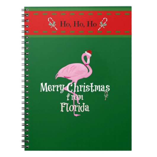 Prettig kerstfeest vanuit Florida Notitieboek (Voorkant)