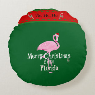 Prettig kerstfeest vanuit Florida Rond Kussen