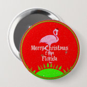 Prettig kerstfeest vanuit Florida, Ronde Button 4,0 Cm (Voorkant /achterkant)