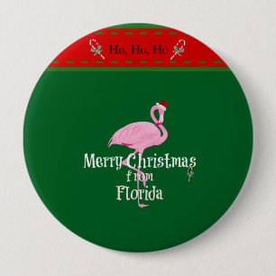 Prettig kerstfeest vanuit Florida Ronde Button 4,0 Cm