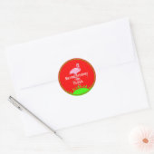 Prettig kerstfeest vanuit Florida, Ronde Sticker (Envelop)