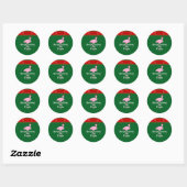 Prettig kerstfeest vanuit Florida Ronde Sticker (Vel)