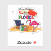Prettig kerstfeest vanuit Florida Sticker (Vel)