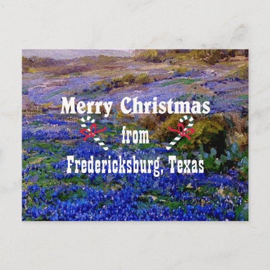 Prettig kerstfeest vanuit Fredericksburg, Texas Feestdagenkaart (Voorkant)