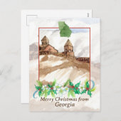 Prettig kerstfeest vanuit Georgia Trinity Church Feestdagenkaart (Voorkant / Achterkant)