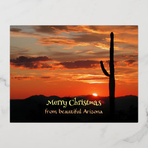 Prettig kerstfeest vanuit het mooie Arizona Folie Feestdagen Briefkaart