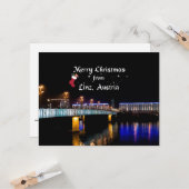 Prettig kerstfeest vanuit Linz, Oostenrijk Kaart (Voorkant / Achterkant in situ)