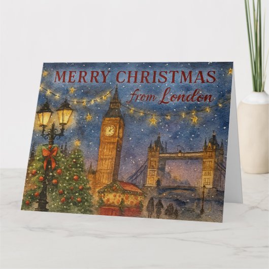 Prettig kerstfeest vanuit Londen Kaart (Voorkant)