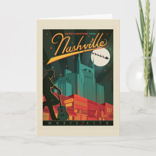 Prettig kerstfeest vanuit Nashville Kaart (Voorkant)