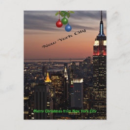 Prettig kerstfeest vanuit New York City Feestdagenkaart
