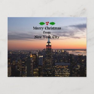 Prettig kerstfeest vanuit New York City Feestdagenkaart