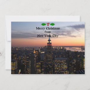 Prettig kerstfeest vanuit New York City Feestdagenkaart