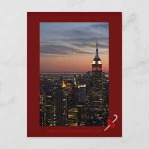 Prettig kerstfeest vanuit New York City Feestdagenkaart