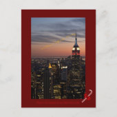 Prettig kerstfeest vanuit New York City Feestdagenkaart (Voorkant)