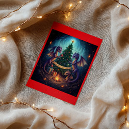 Prettig kerstfeest vanuit ons kleine drakennest feestdagen kaart