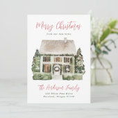 Prettig Kerstfeest vanuit ons nieuwe thuis Aankondiging (Staand voorkant)