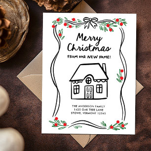 Prettig Kerstfeest vanuit ons nieuwe thuis Whims Feestdagenkaart