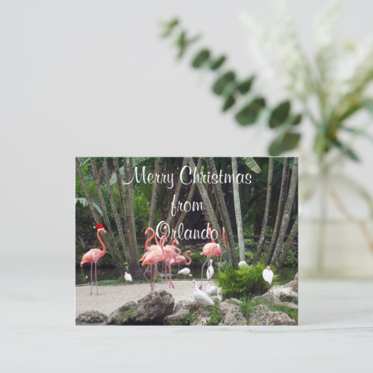 Prettig kerstfeest vanuit Orlando Feestdagenkaart (Staand voorkant)