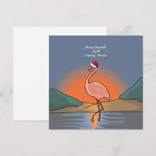 Prettig kerstfeest vanuit Orlando, Florida Feestdagenkaart (Voorkant / Achterkant)