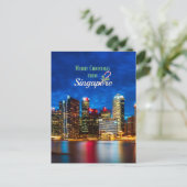 Prettig kerstfeest vanuit Singapore Briefkaart (Staand voorkant)
