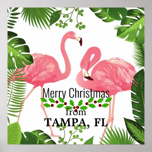 Prettig kerstfeest vanuit Tampa, FL Poster (Voorkant)