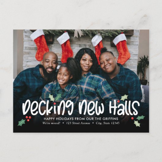 Prettig Kerstfeest Verhuis Aankondiging Ansichtkaa (Voorkant)