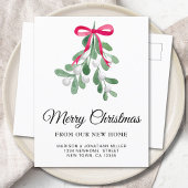 Prettig kerstfeest verhuizing aankondiging nieuwe 