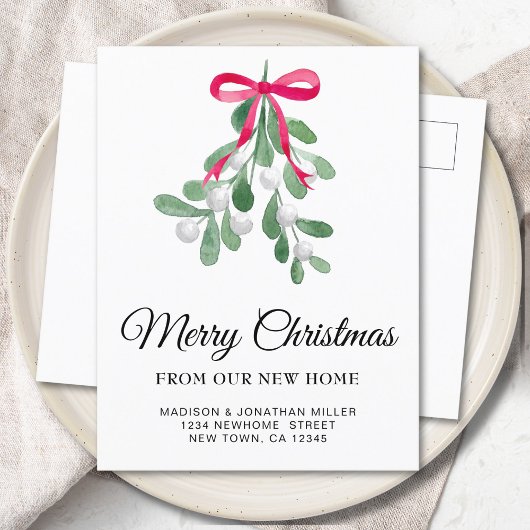 Prettig kerstfeest verhuizing aankondiging nieuwe 