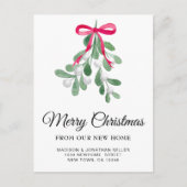 Prettig kerstfeest verhuizing aankondiging nieuwe  (Voorkant)