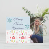 Prettig kerstfeest Verpleegster Feestdagenkaart (Staand voorkant)