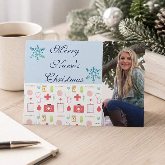 Prettig kerstfeest Verpleegster Feestdagenkaart