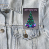 Prettig kerstfeest. Versierde boom met cadeaus Button (Insitu)