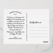 Prettig kerstfeest Verticale vakantiefoto Goud Folie Feestdagen Briefkaart (Achterkant)