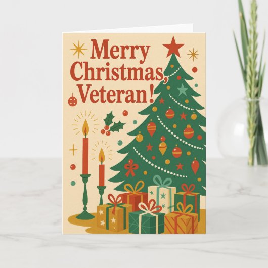 Prettig kerstfeest Veteraan Kaart (Voorkant)