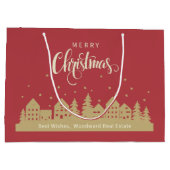 Prettig kerstfeest Vette Rode Retro | Realtor Mode Groot Cadeauzakje (Achterkant)